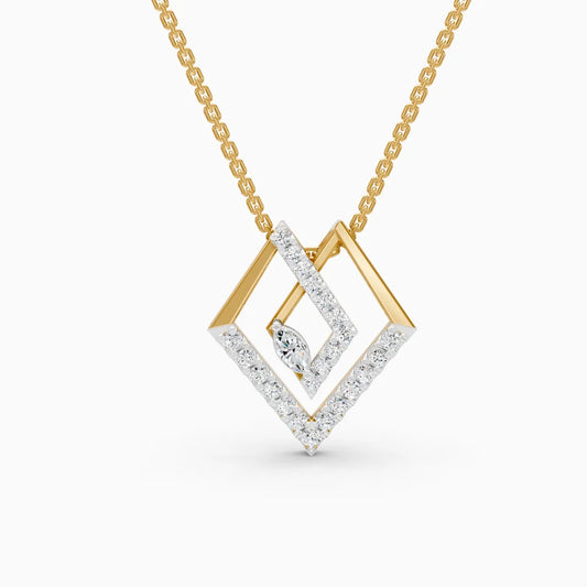 Graceful Tringle Shape Diamond Necklace