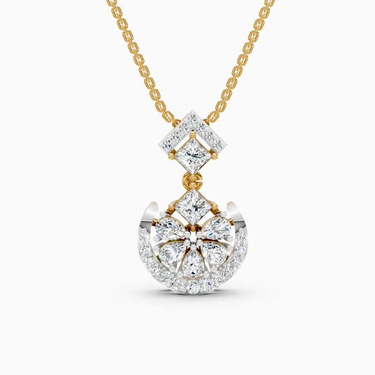 Elegant Gold Studded Dangling Necklace