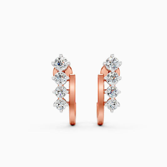 Modern Line Lab Grown Diamond Earrings