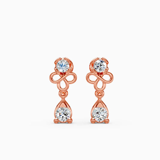 Elegance Knot Diamond Danglers