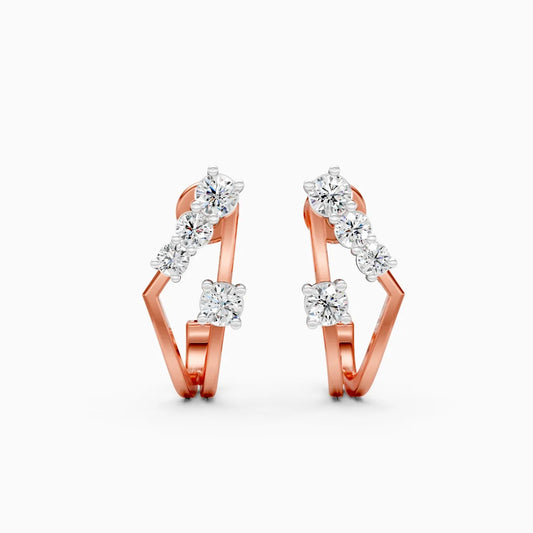 Lustra Edge Lab Grown Diamond Earrings