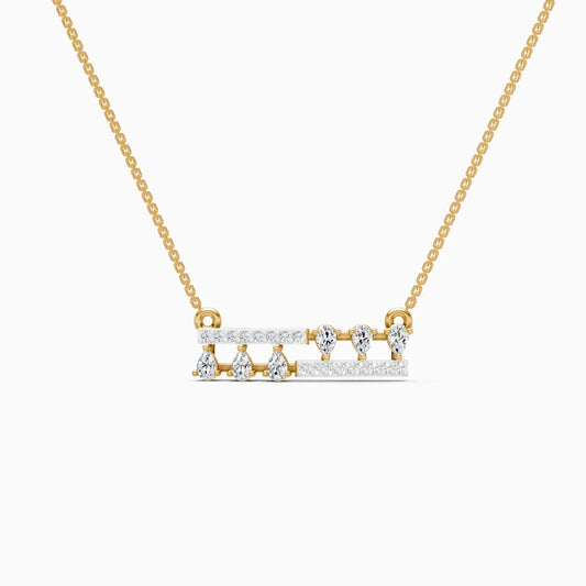 Pear-Cut Drop Diamond Necklace