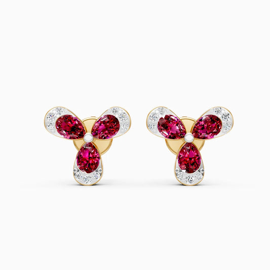 Floral Bloom Cluster Studs