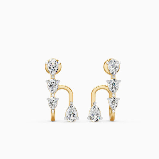 Pear Lab Grown Diamond Drop Earrings