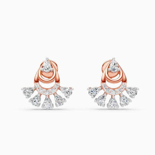 Opaline Feather Lab-Grown Diamond Earrings
