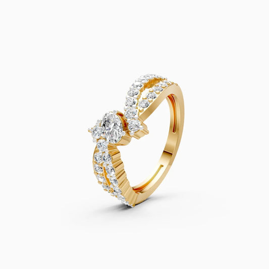 Crown Embrace Lab Diamond Ring
