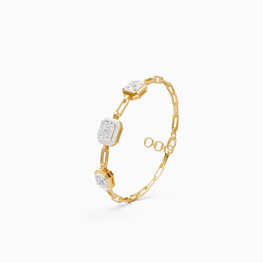 Linear Triple Accent Diamond Bracelet