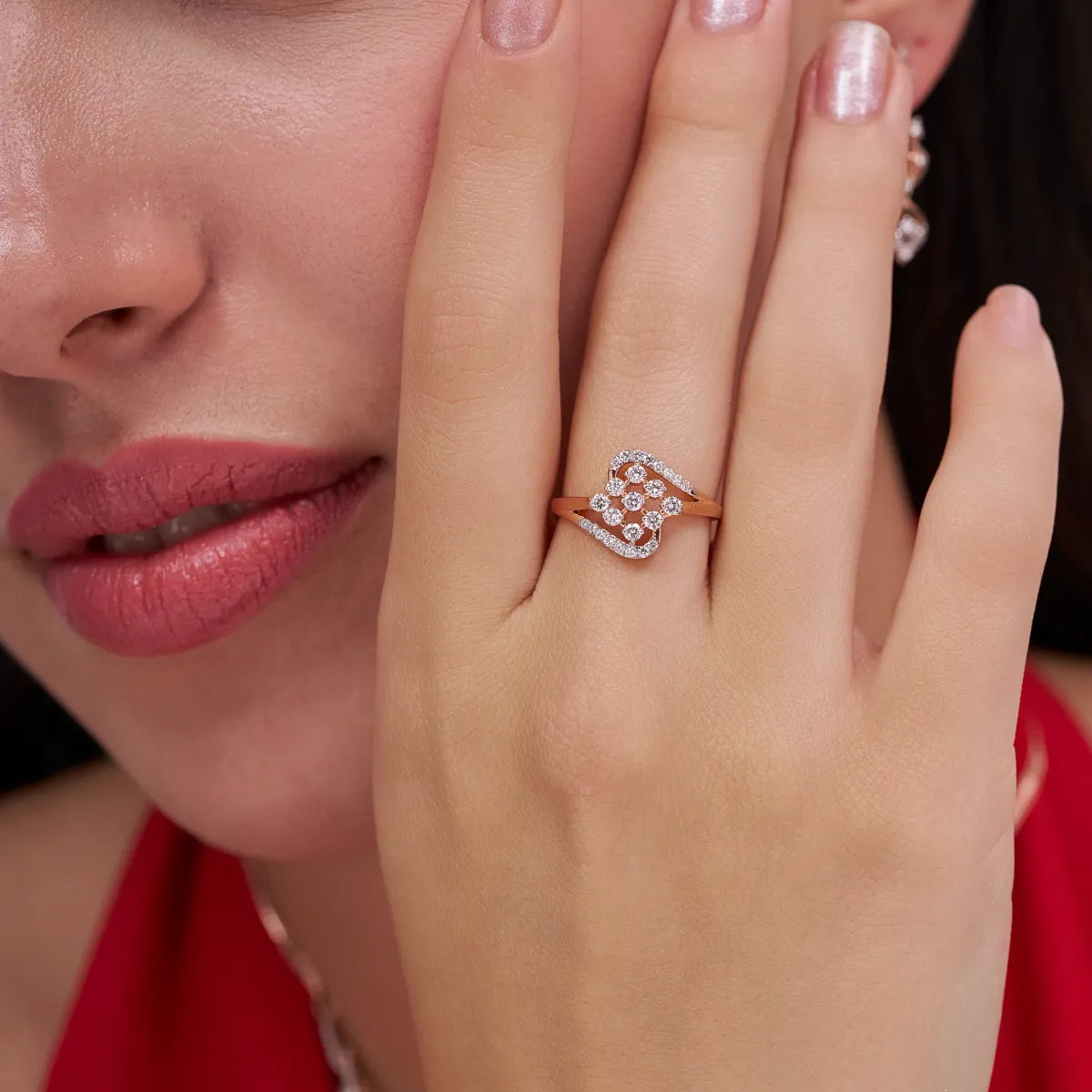 Whispering Petals Diamond Ring Timeless Elegance