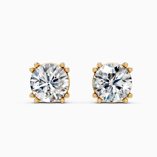Sparkling Solitaire Lab Grown Diamond Stud Earrings