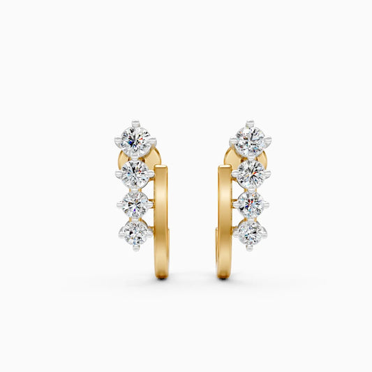 Modern Line Lab Grown Diamond Earrings