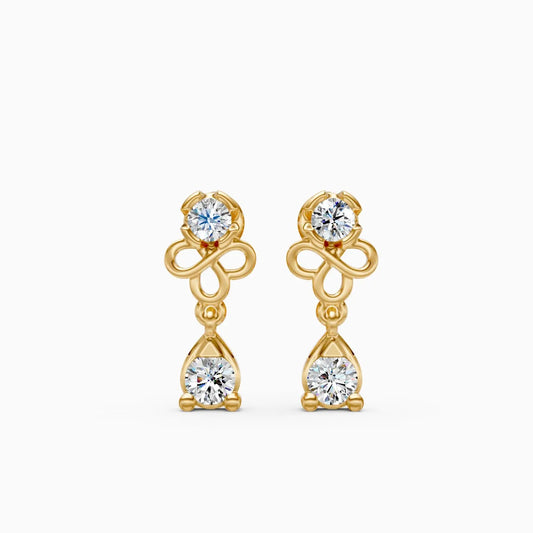 Elegance Knot Diamond Danglers