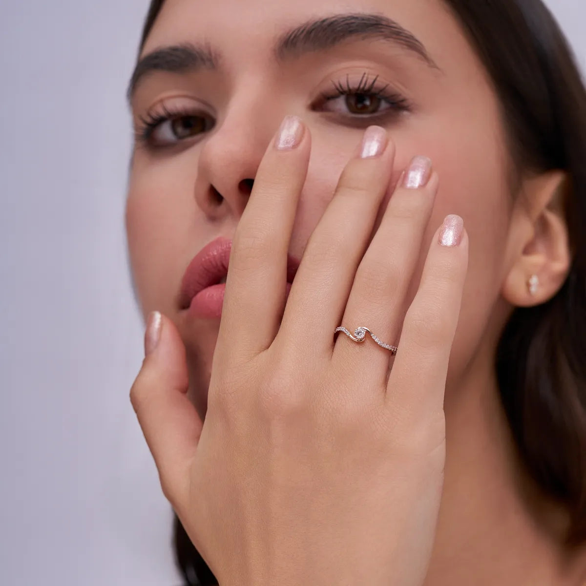 Modern Wave Lab Grown Diamond Ring