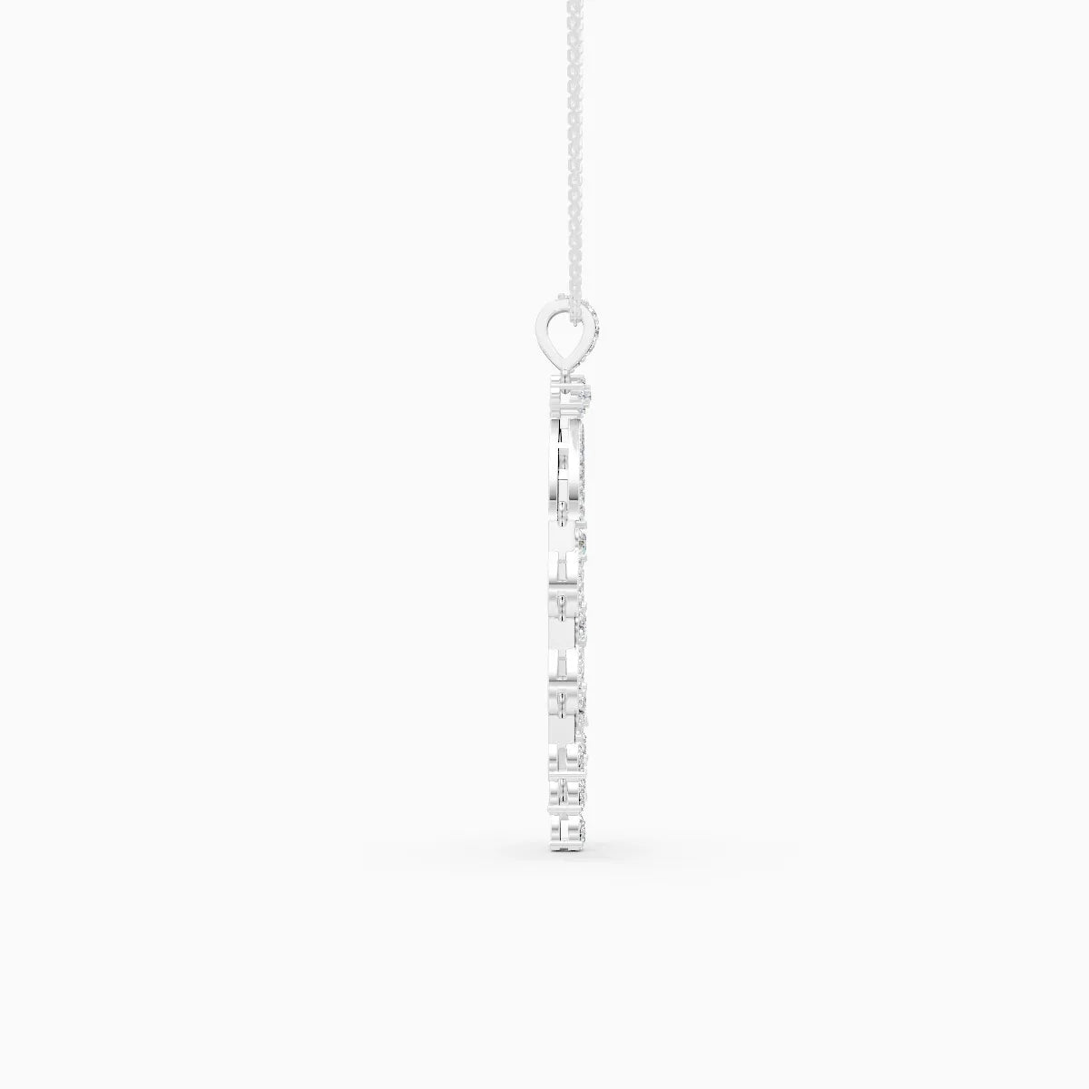 Chandelier Style Drop-Set Diamond Pendant