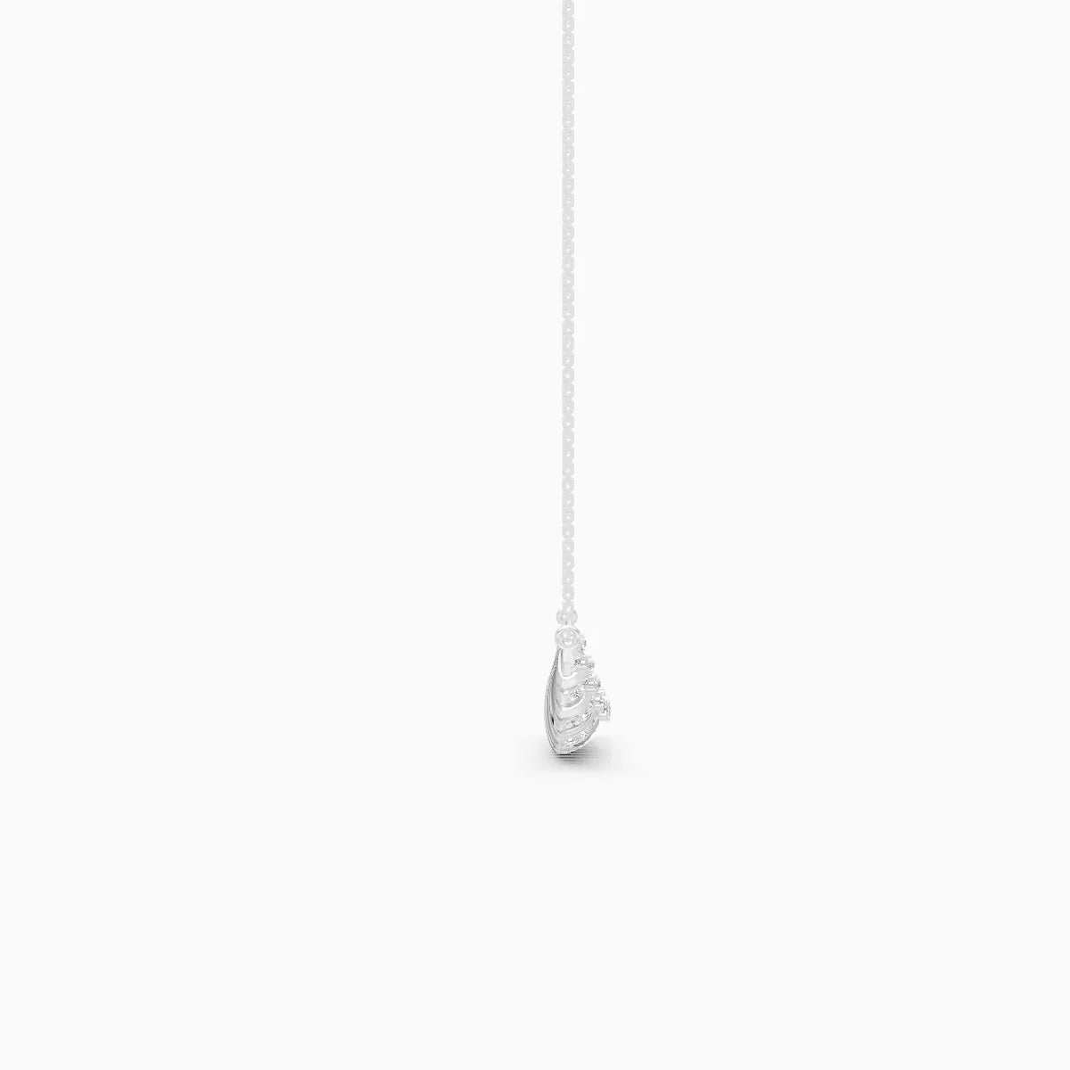 Symmetric Round-Cut Diamond Multi-Tone Arc Pendant
