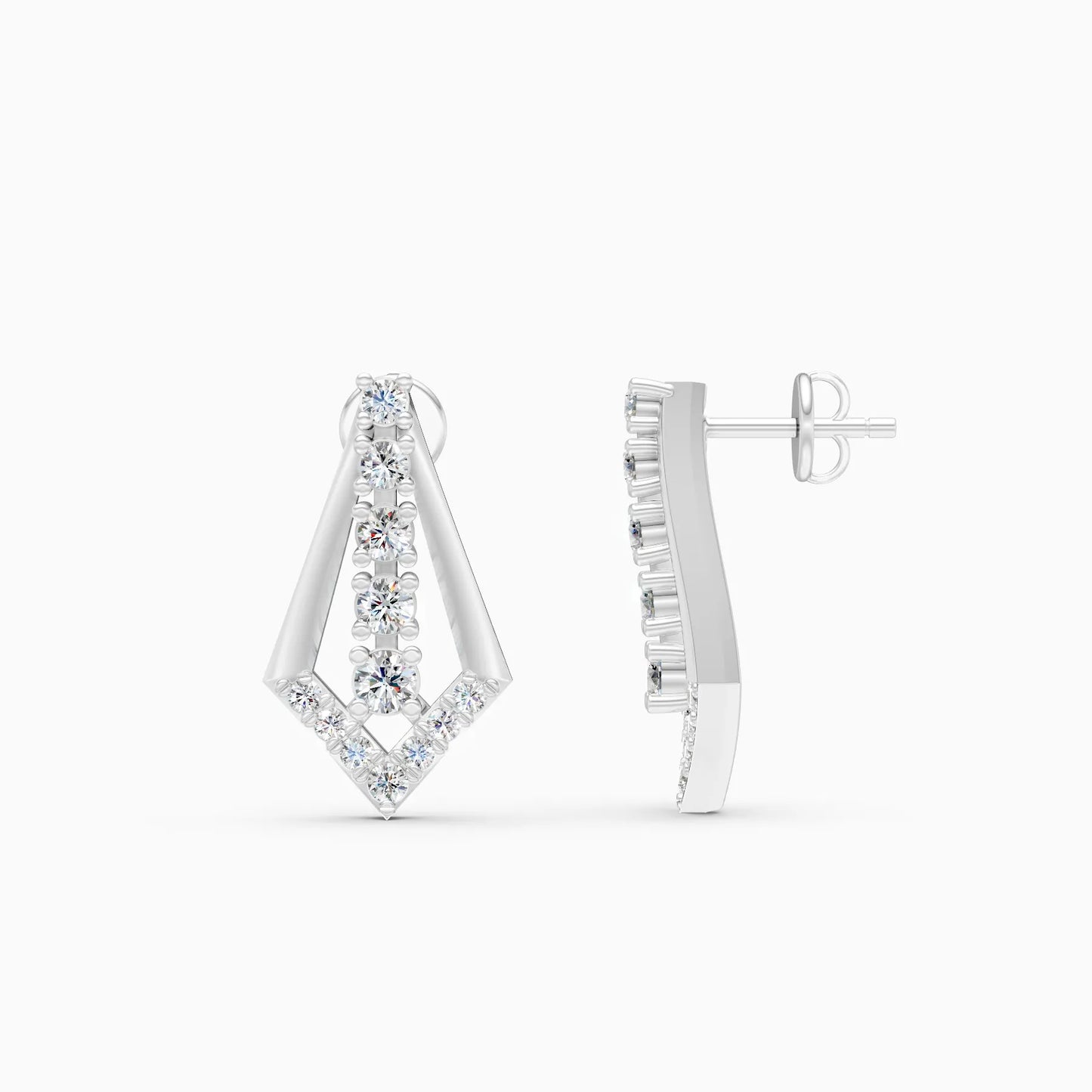 Modern Edge Lab Grown Diamond Earrings