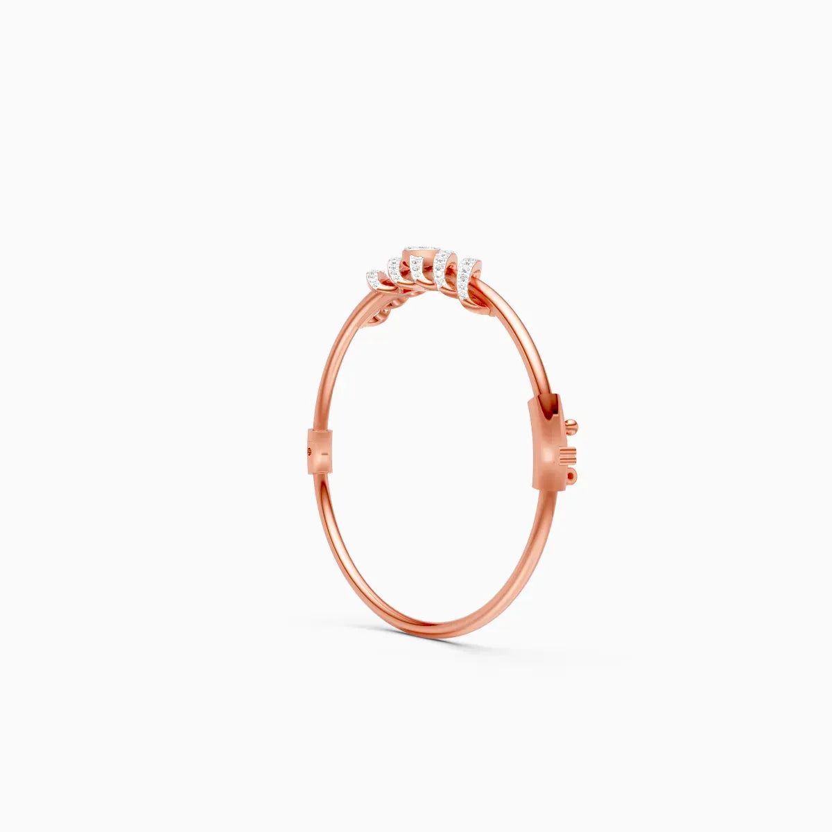 Glimmer Twisted Diamond Kada Style Bracelet
