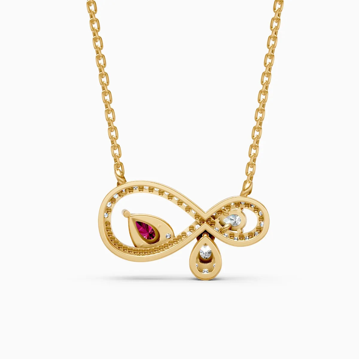 Beautiful Infinity Diamond Drop Pendant
