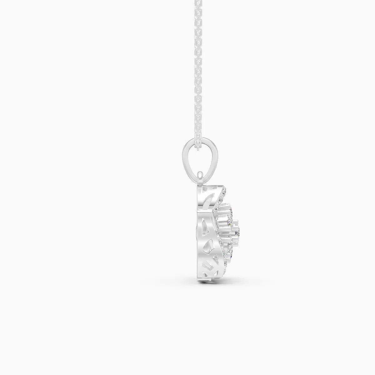 Dazzling Flower-Inspired Diamond Pendant