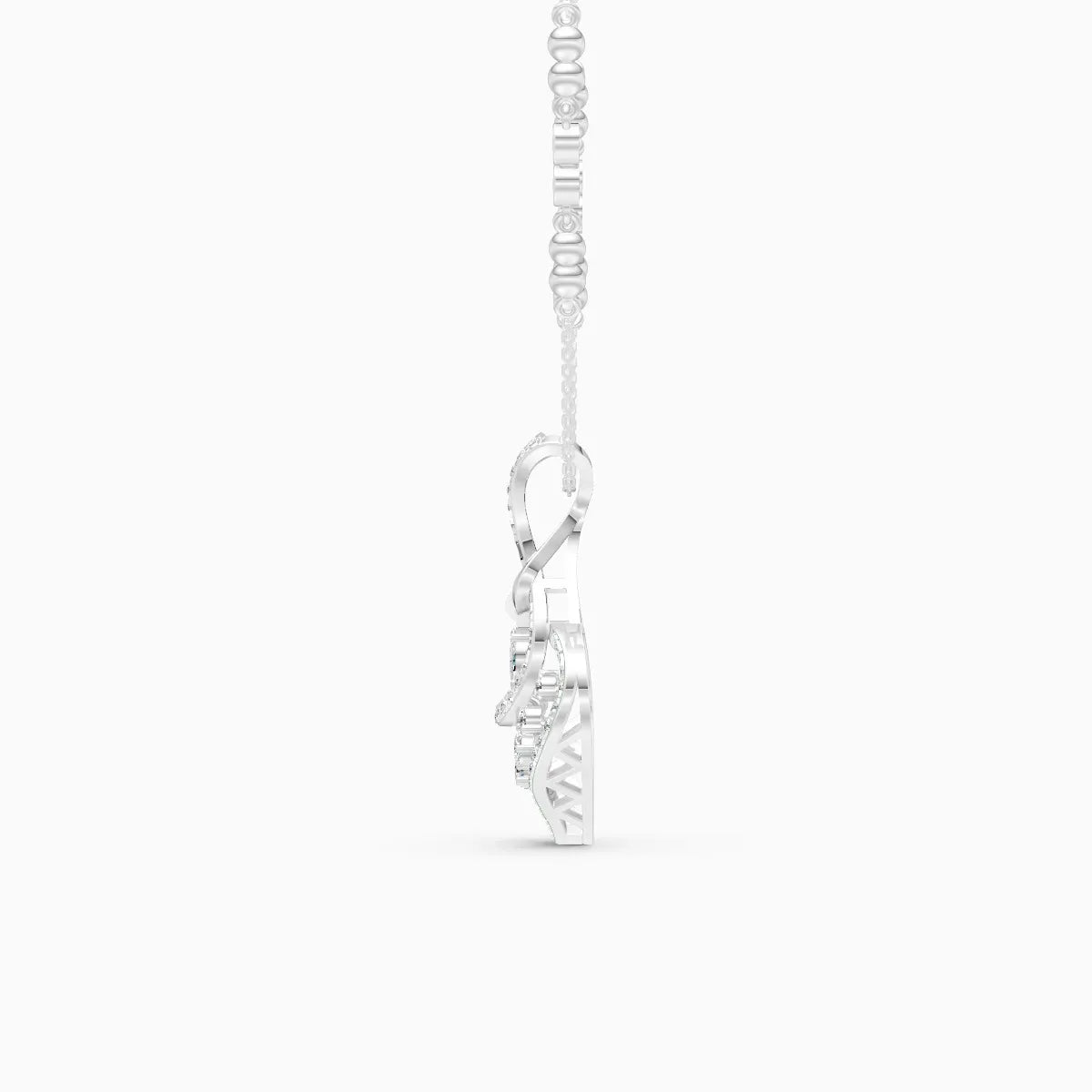 Graceful Teardrop Glow Glimmer Loop Pendant Set