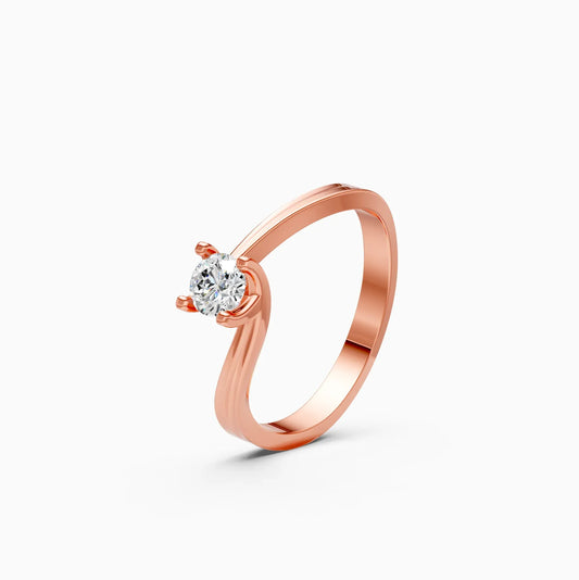 Bypass Round Solitaire Ring