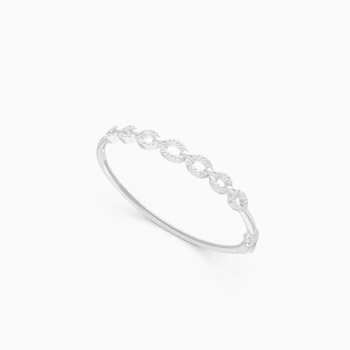 Classy Linked Design Diamond Bracelet