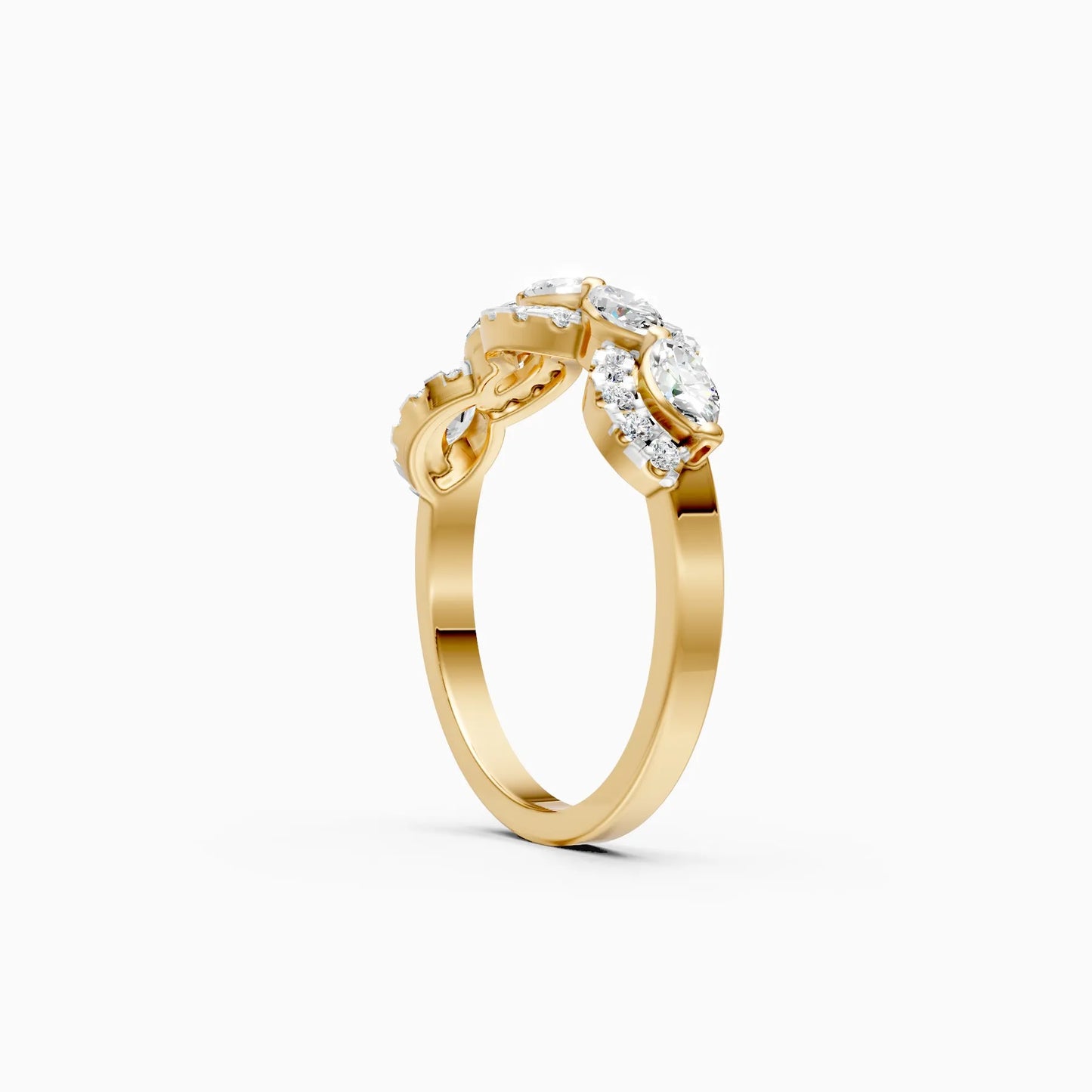 Glitzy Leaf Marquise Shape Diamond Ring
