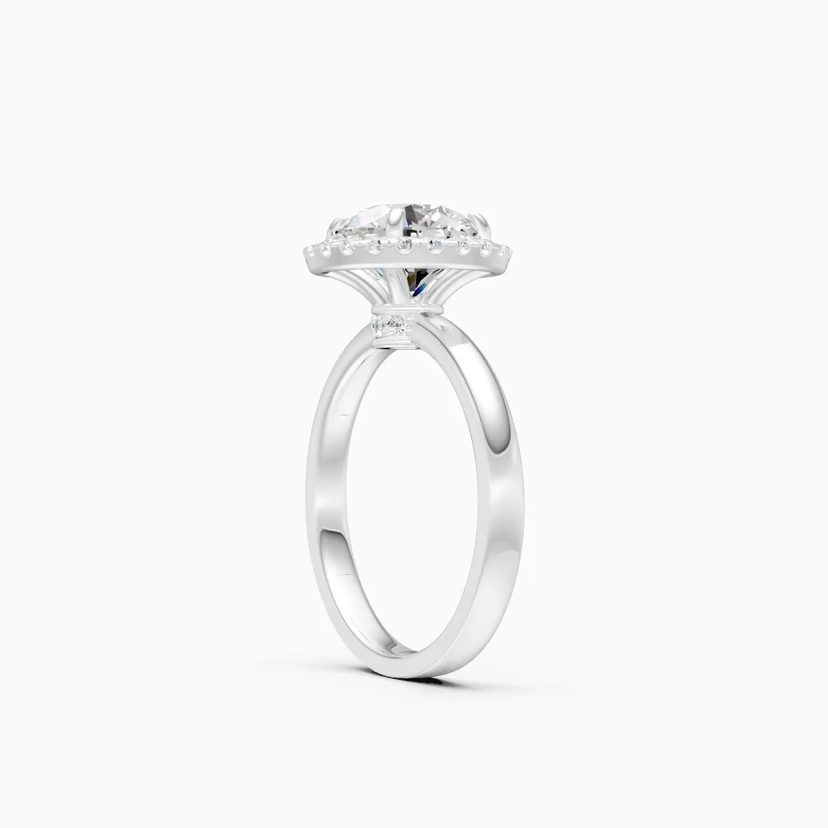 Brilliant Round Timeless Halo Diamond Ring