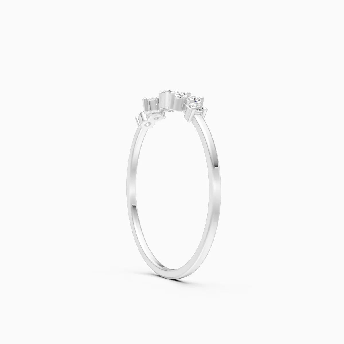 Double Raw Diamond Bar Ring