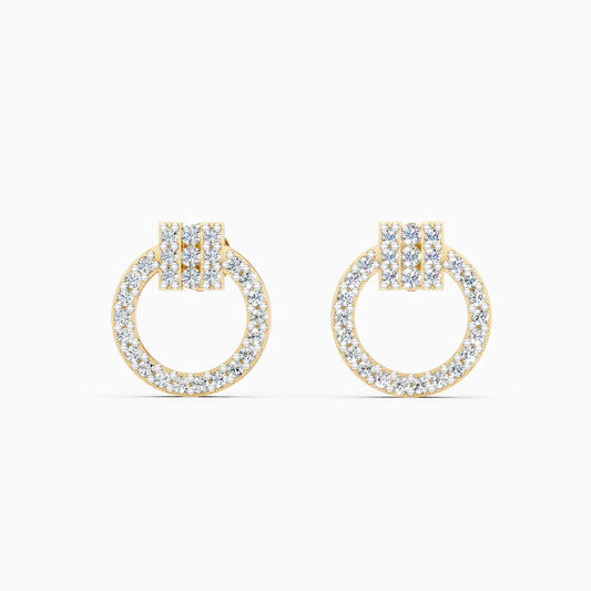 Celeste Circle Lab Grown Diamond Earrings