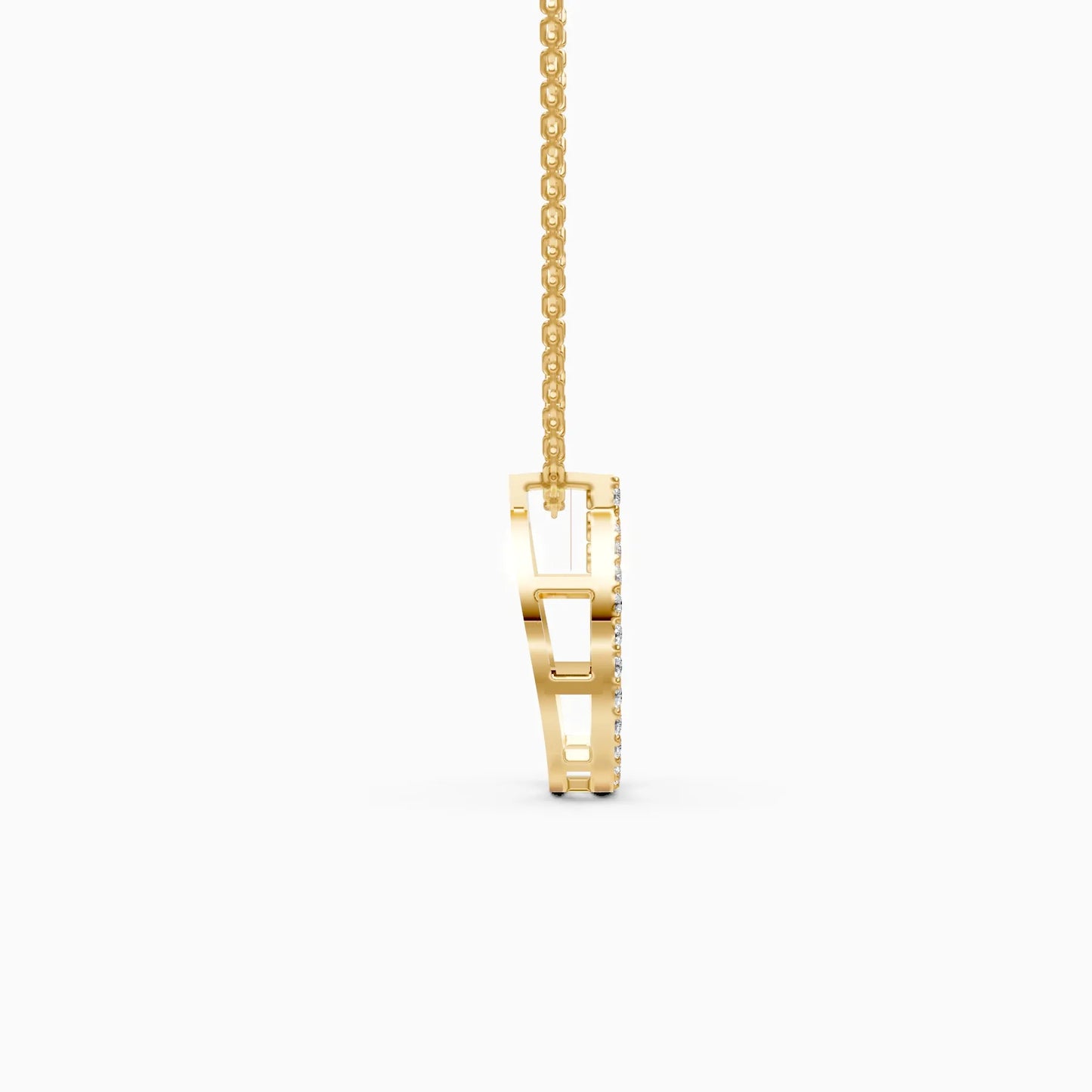Stylish Circle Lab Grown Diamond Pendant