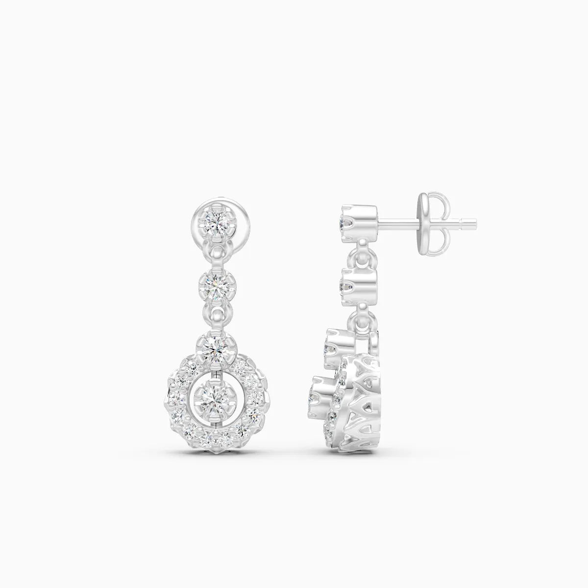 Halo Bloom Drop Earrings