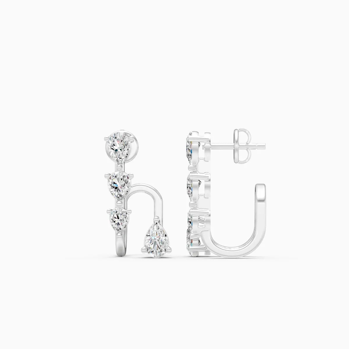 Pear Lab Grown Diamond Drop Earrings