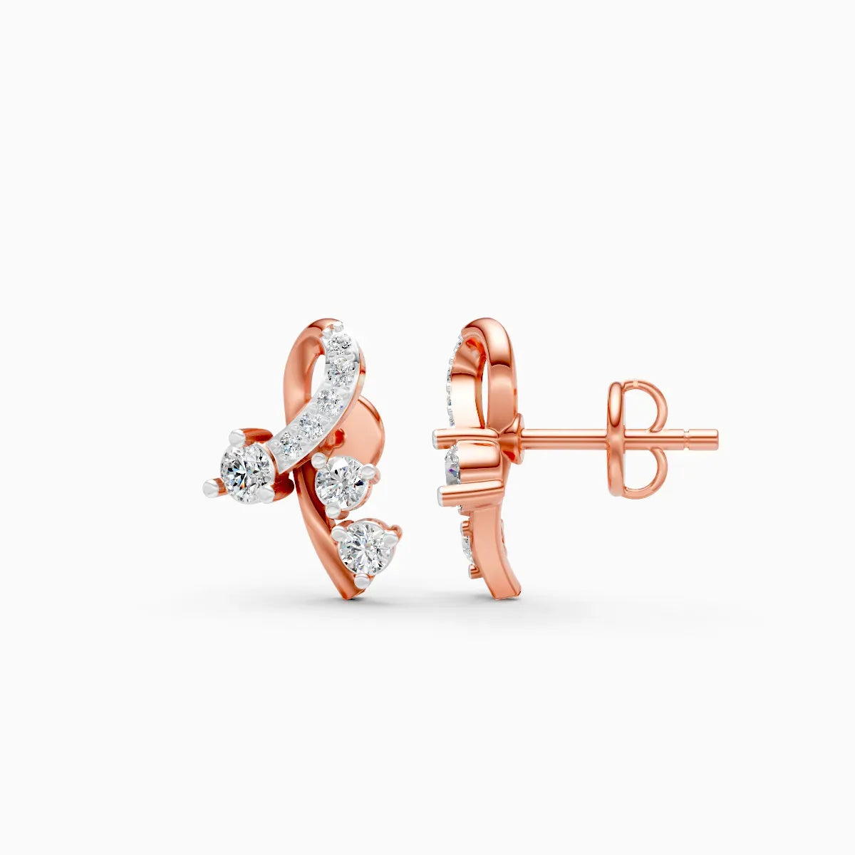 Round Diamond Twist Studs