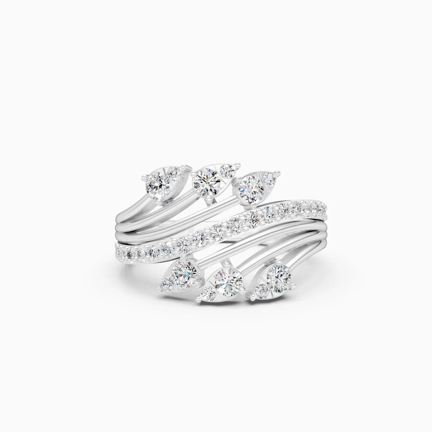 Pear-Cut Leaf Diamond Ring
