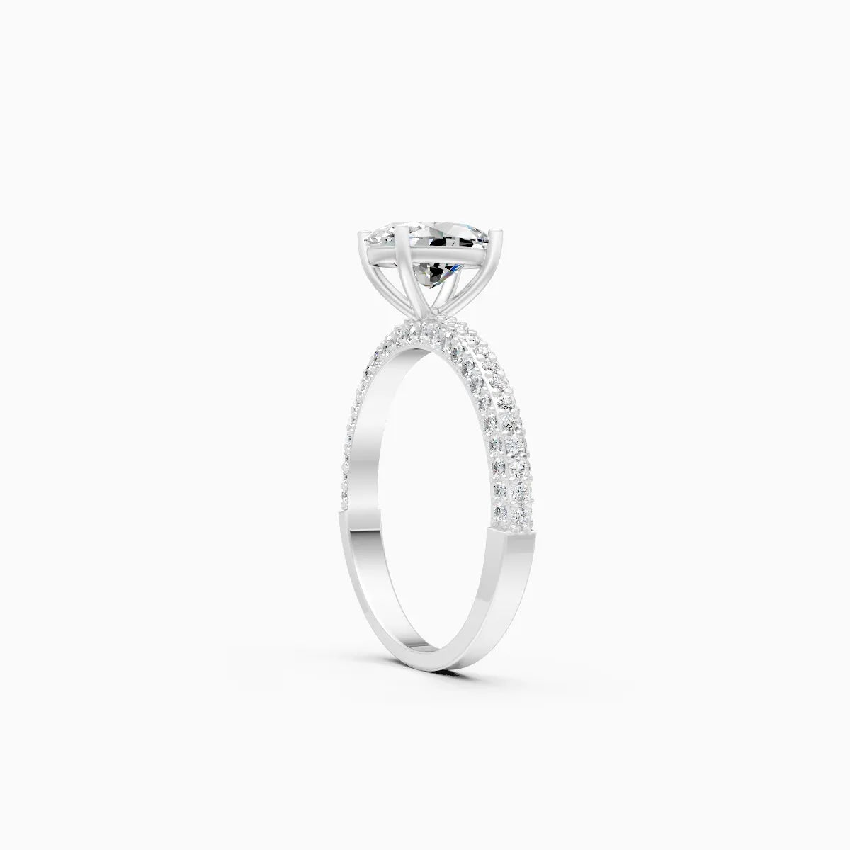 Grand Statement Oval Solitaire Diamond Ring