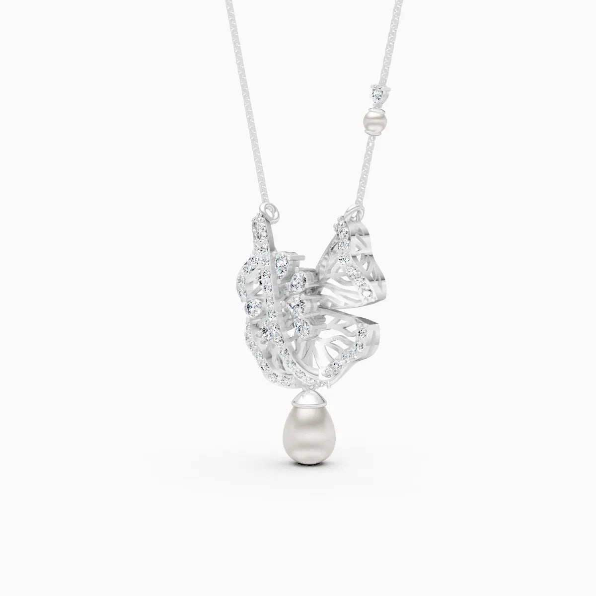 Butterfly Bloom Lab Grown Diamond Pendant