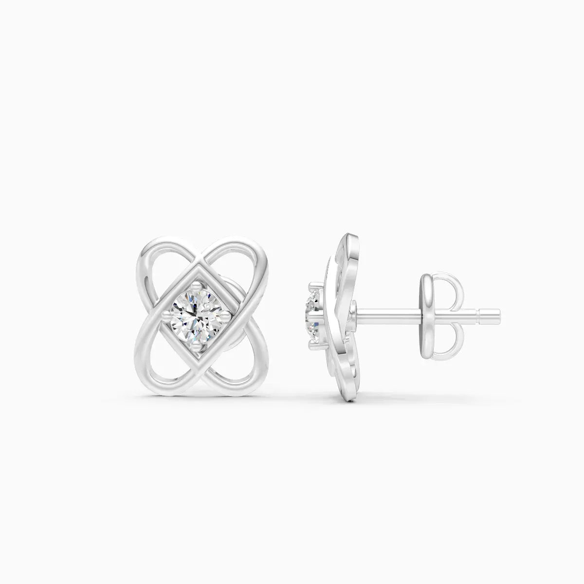Infinity Knot Diamond Studs