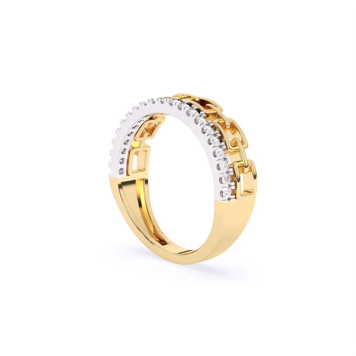 Elegance Linked Diamond Band Ring