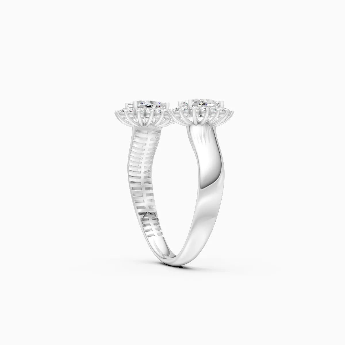 Twin Bloom Lab Grown Diamond Ring