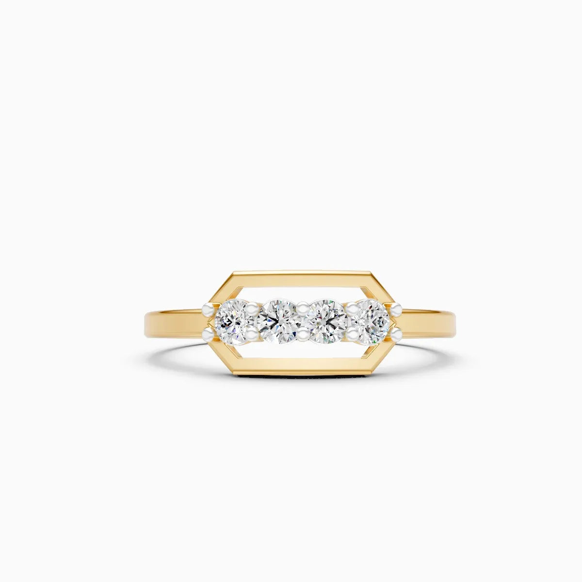 Diamond Row Bar Ring