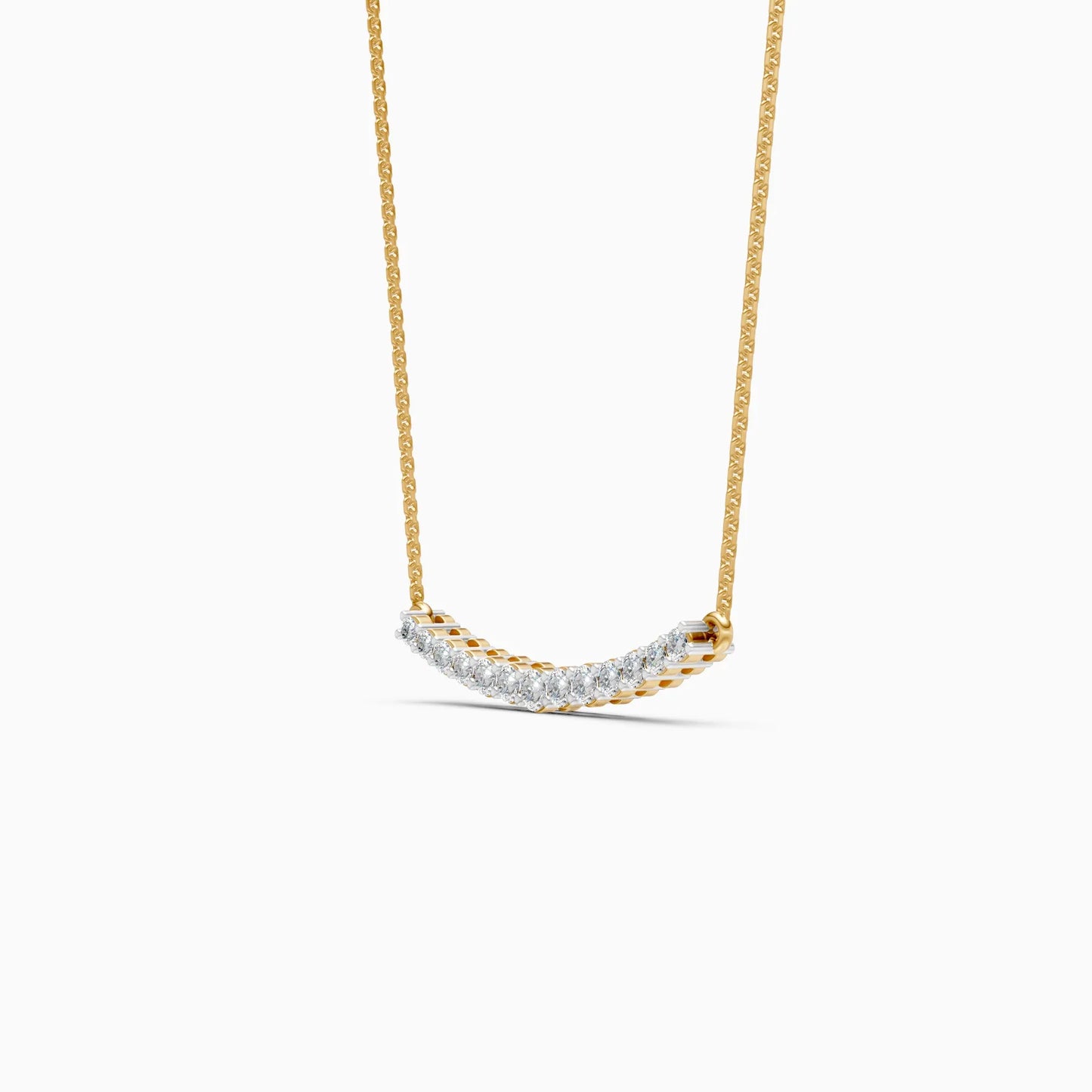 Dainty Lab Grown Diamond Bar Necklace