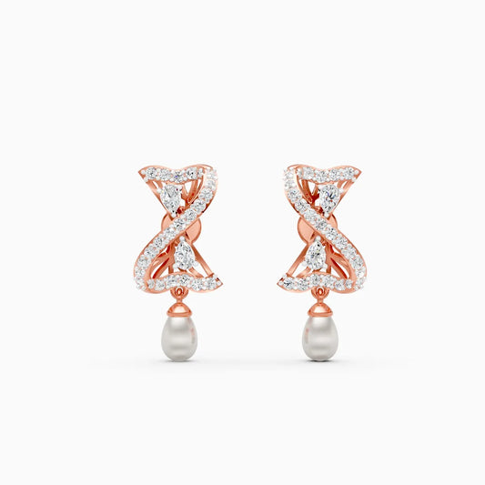Elegant Twist Lab Grown Diamond Earrings
