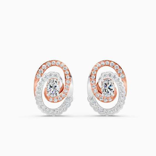 HaloTwirl Lab-Grown Diamond Earrings