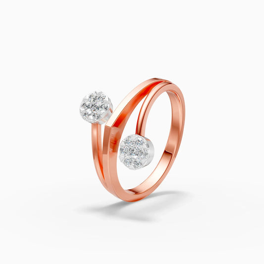 Latest Diamond Cluster By Pass Setting Ring
