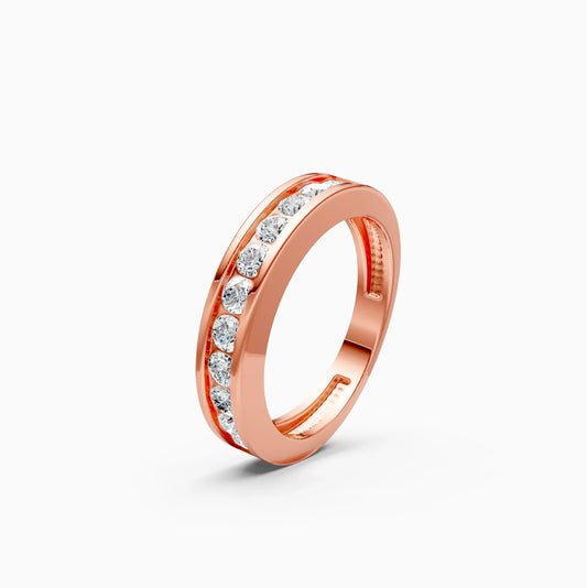 Round Lab Grown Diamond Channel Set Band