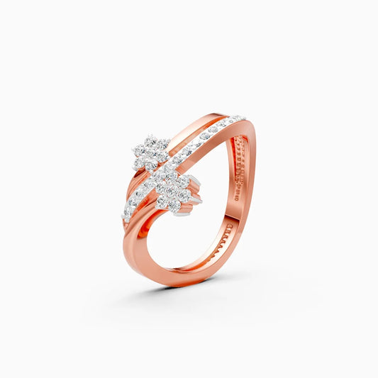 Daisy Duo Twist Diamond Ring