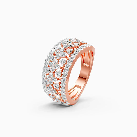 Cluster Broad Multi Diamond Ring