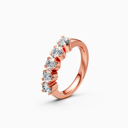 Radiant Circle Symphony Diamond Ring