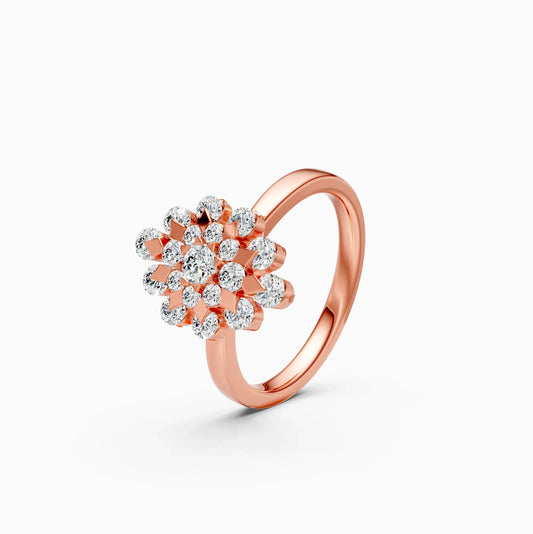 Cluster Lab Grown Diamond Engagement Ring