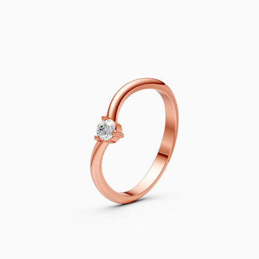 Minimalist Round Solitaire Ring